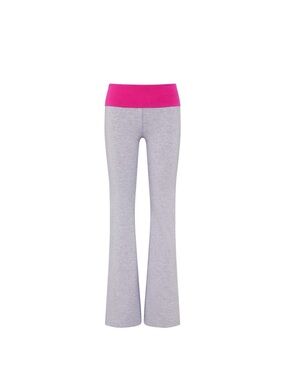 PINK Victoria's Secret Gray Joggers with Pink Waistband and Sequin Heart
